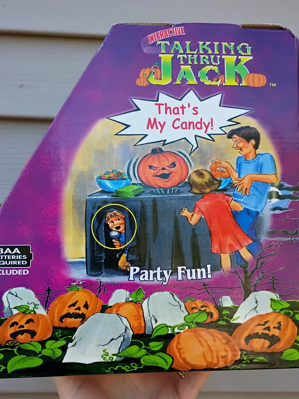 Talking Thru Jack Pumpkin Vintage Jack O Lantern New in Box